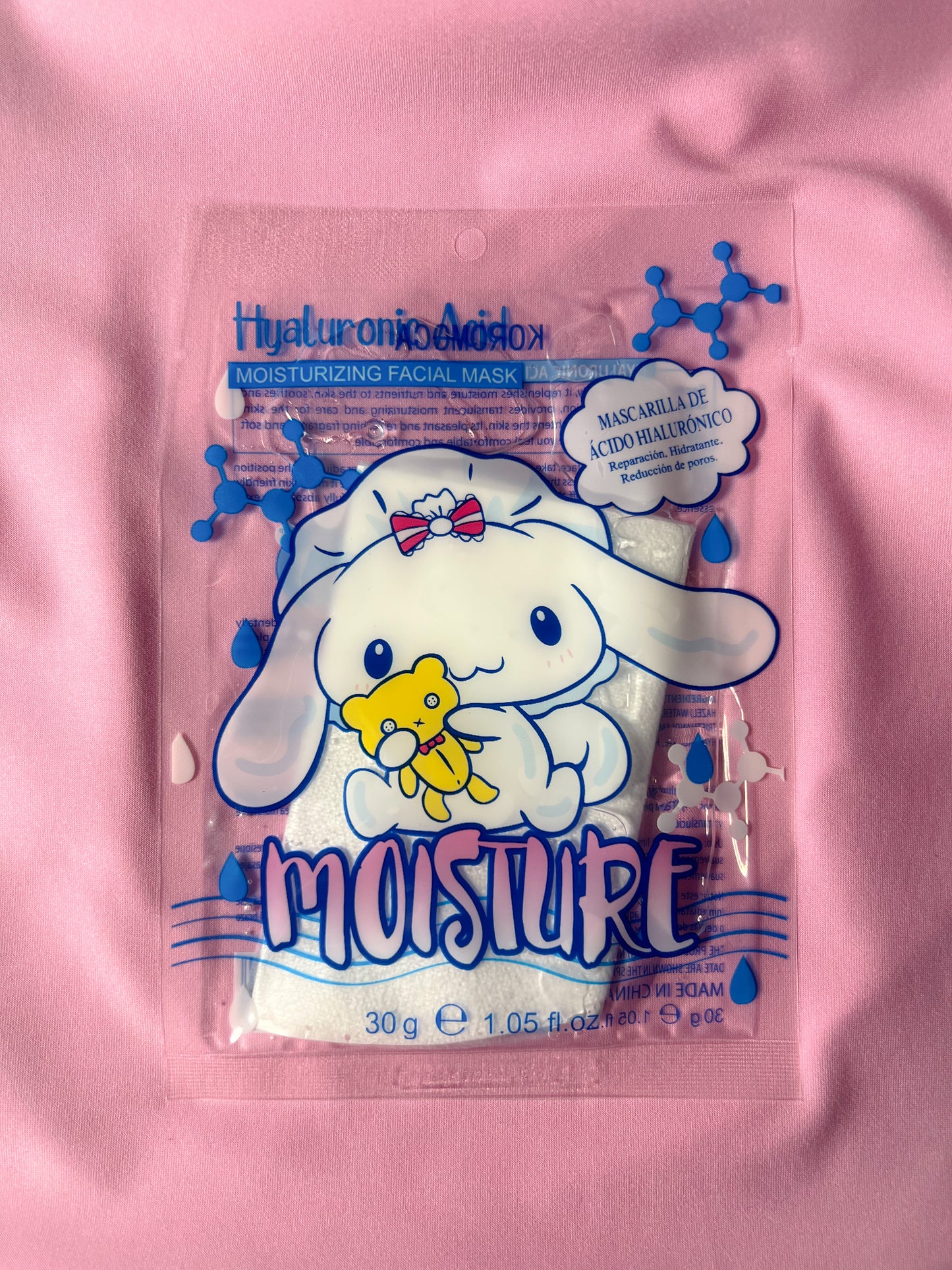 Maschera Viso Cinnamoroll Hyaluronic Acid