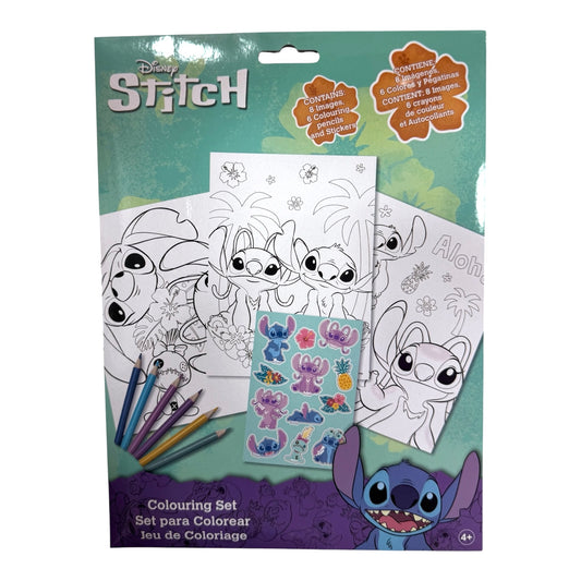 Set Da Colorare Stitch Con Stickers E Pastelli
